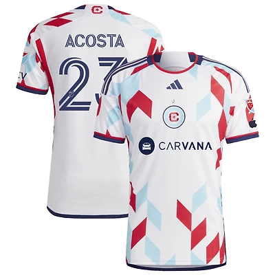 Kellyn Acosta Men's adidas  White Chicago Fire 2024 A Kit For All Authentic Custom Jersey