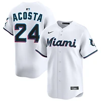 Maximo Acosta Youth Nike  White Miami Marlins Home Custom Limited Jersey