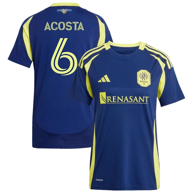 Bryan Acosta Women's adidas  Navy Nashville SC 2025 The Heart of Nashville Kit Replica Custom Jersey