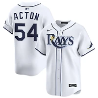Garrett Acton Youth Nike White Tampa Bay Rays Home Limited Custom Jersey