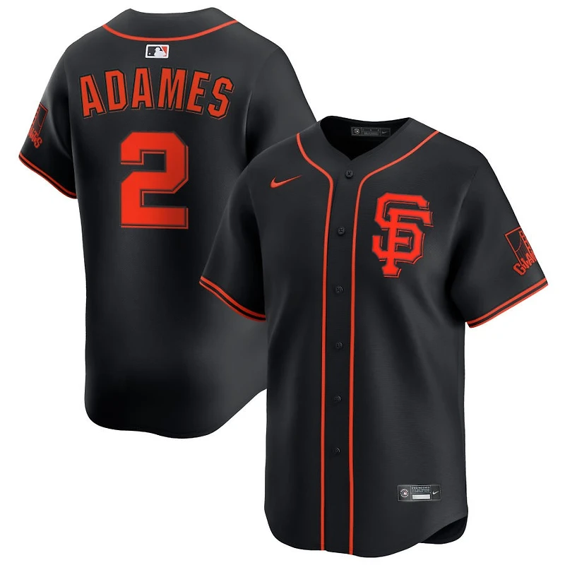 Willy Adames Men's Nike Black San Francisco Giants Alternate Limited Custom Jersey