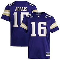 Ramonz Adams Men's adidas  Purple Washington Huskies NIL Pick-A-Player Home Premier Football Jersey