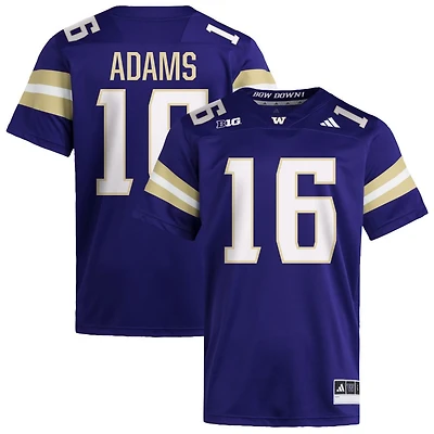 Ramonz Adams Men's adidas  Purple Washington Huskies NIL Pick-A-Player Home Premier Football Jersey