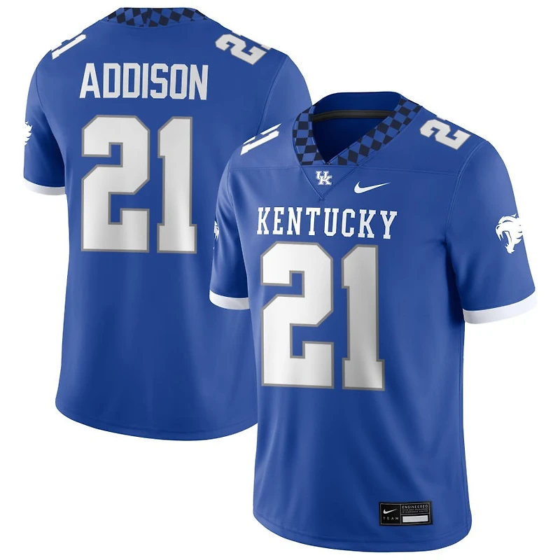 Nasir Addison Men's Nike Royal Kentucky Wildcats NIL Pick-A-Player Game Jersey