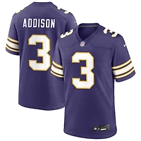 Jordan Addison Men's Nike Purple Minnesota Vikings Classic Custom Game Jersey