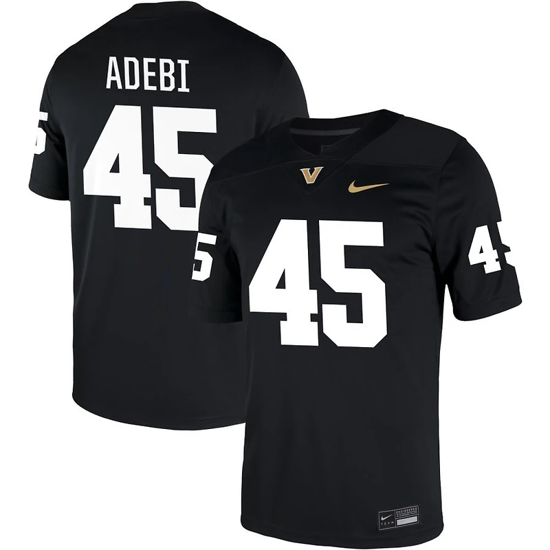 Emmanuel Adebi Men's Nike Black Vanderbilt Commodores NIL Pick-A-Player Game Jersey