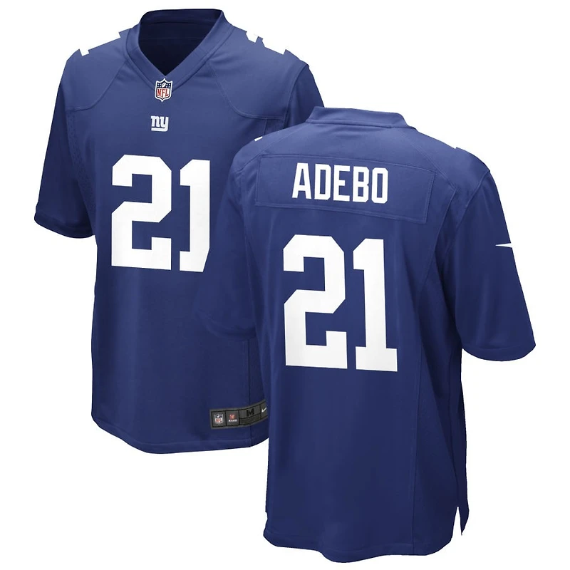 Paulson Adebo Men's Nike Royal New York Giants Custom Game Jersey