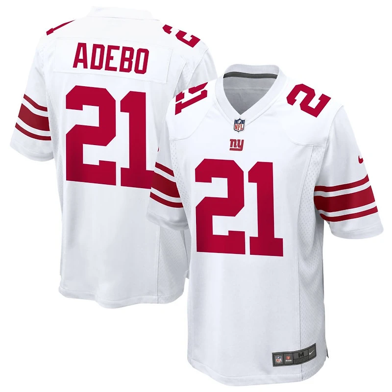 Paulson Adebo Men's Nike White New York Giants Custom Game Jersey