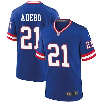 Paulson Adebo Men's Nike Royal New York Giants Classic Custom Game Jersey