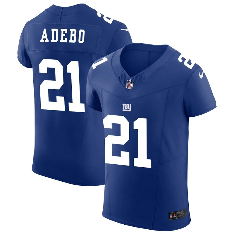 Paulson Adebo Men's Nike Royal New York Giants Vapor F.U.S.E. Elite Custom Jersey