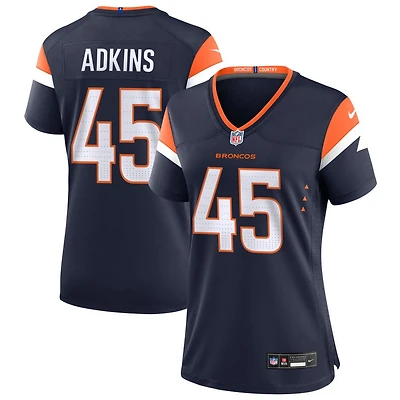 Nate Adkins Women's Nike  Navy Denver Broncos Alternate Mile High Collection Custom Game Jersey