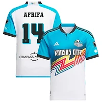 Stephen Afrifa Men's adidas  White Sporting Kansas City 2024 Archive Custom Authentic Jersey