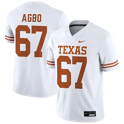 Malik Agbo Men's Nike White Texas Longhorns NIL Pick-A-Player Game Jersey