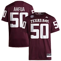 Isendre Ahfua Men's adidas  Maroon Texas A&M Aggies NIL Pick-A-Player Home Premier Football Jersey