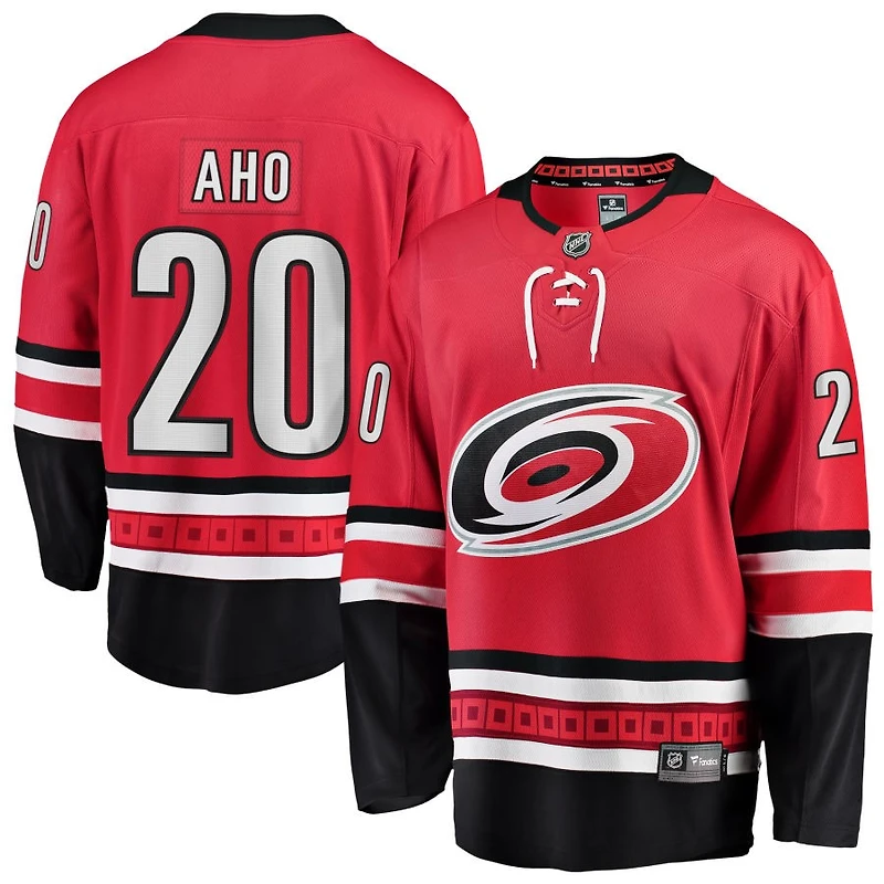 Sebastian Aho Men's Fanatics Red Carolina Hurricanes Alternate Breakaway Custom Jersey