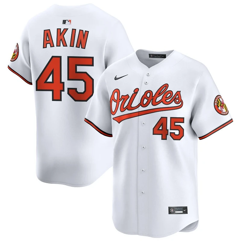 Keegan Akin Men's Nike White Baltimore Orioles Home Limited Custom Jersey
