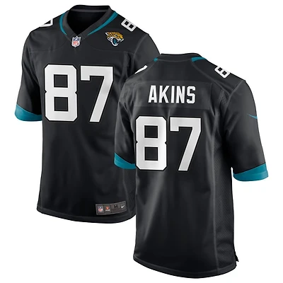Jordan Akins Men's Nike Black Jacksonville Jaguars Custom Game Jersey