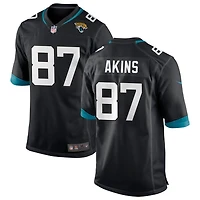 Jordan Akins Men's Nike Black Jacksonville Jaguars Custom Game Jersey