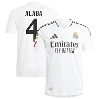 David Alaba Men's adidas  White Real Madrid 2024/25 Home Authentic Custom Jersey