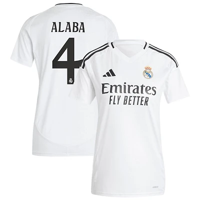 David Alaba Women's adidas  White Real Madrid 2024/25 Home Replica Custom Jersey
