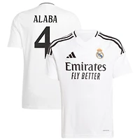 David Alaba Youth adidas  White Real Madrid 2024/25 Home Replica Custom Jersey