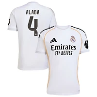 David Alaba Men's adidas White Real Madrid 2025/26 Home Replica Custom Jersey