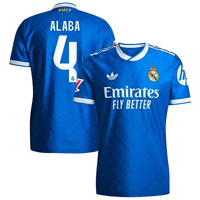David Alaba Men's adidas  Blue Real Madrid 2025/26 Third Authentic Custom Jersey