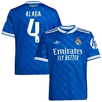 David Alaba Youth adidas  Blue Real Madrid 2025/26 Third Replica Custom Jersey