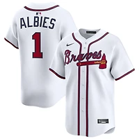 Ozzie Albies Men's Nike White Atlanta Braves Home Limited Custom Jersey