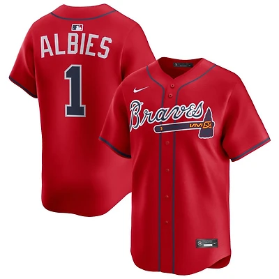 Ozzie Albies Men's Nike Red Atlanta Braves Alternate Limited Custom Jersey