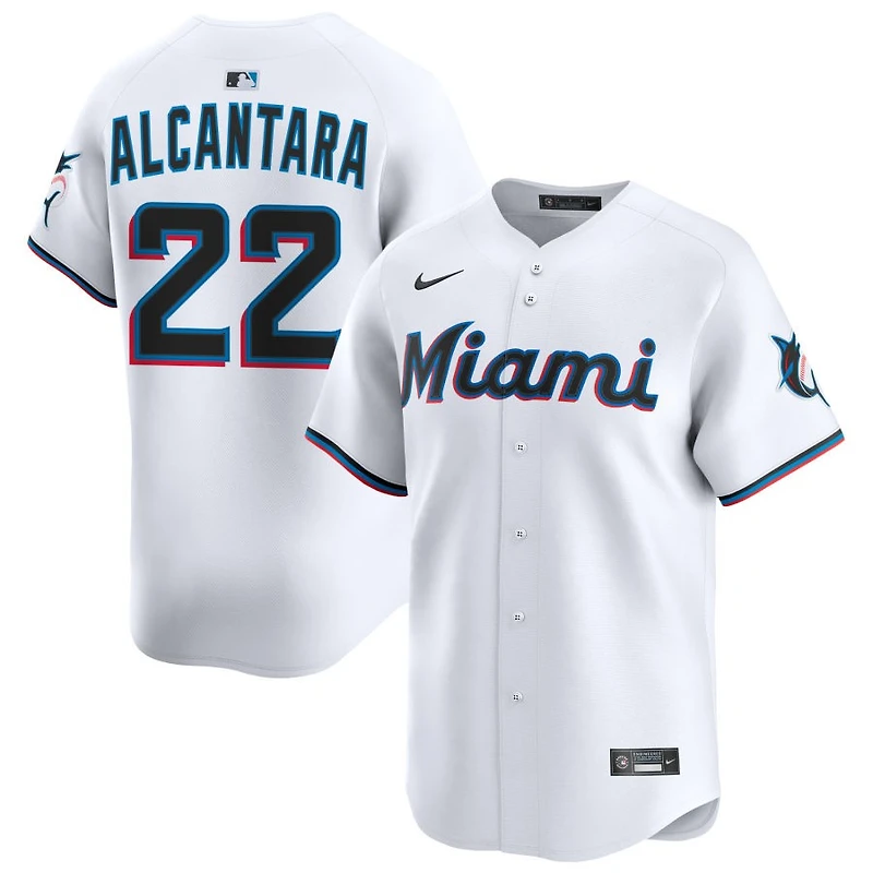 Sandy Alcantara Youth Nike White Miami Marlins Home Custom Limited Jersey