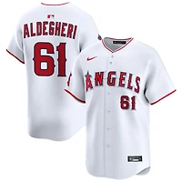 Sam Aldegheri Men's Nike White Los Angeles Angels Home Limited Custom Jersey