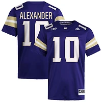 Xe'Ree Alexander Men's adidas  Purple Washington Huskies NIL Pick-A-Player Home Premier Football Jersey