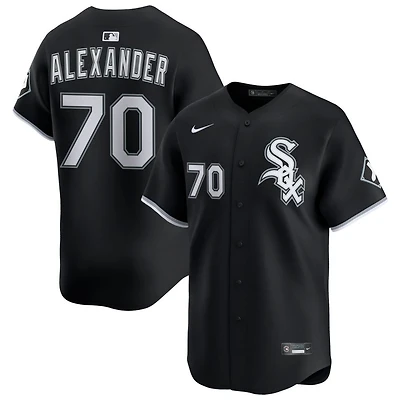 Tyler Alexander Men's Nike Black Chicago White Sox Alternate Limited Custom Jersey