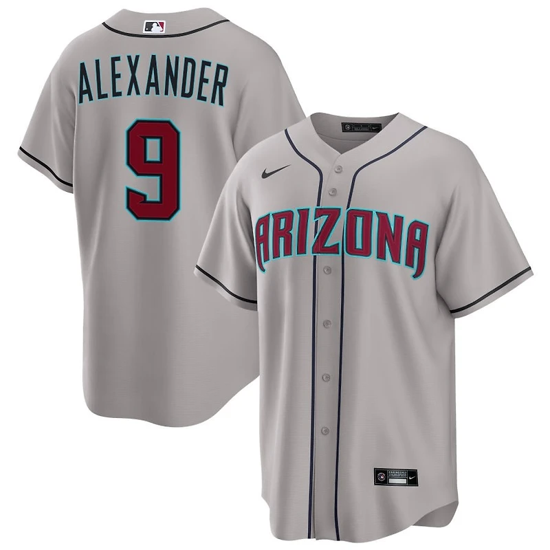 Blaze Alexander Men's Nike Gray Arizona Diamondbacks Road Custom Replica Jersey