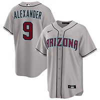 Blaze Alexander Men's Nike  Gray Arizona Diamondbacks Road Custom Replica Jersey