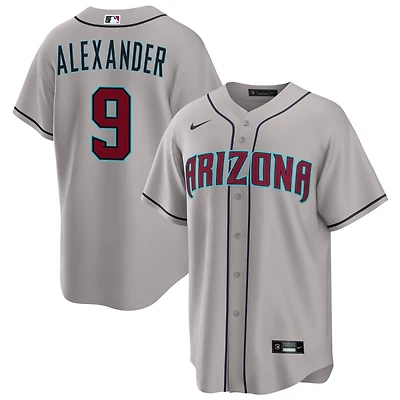 Blaze Alexander Men's Nike Gray Arizona Diamondbacks Road Custom Replica Jersey