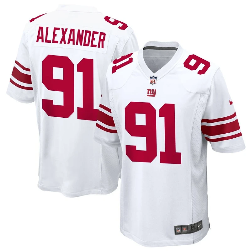 Darius Alexander Men's Nike White New York Giants Custom Game Jersey