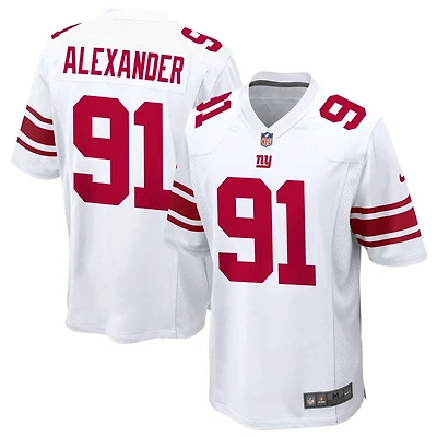 Darius Alexander Men's Nike White New York Giants Custom Game Jersey