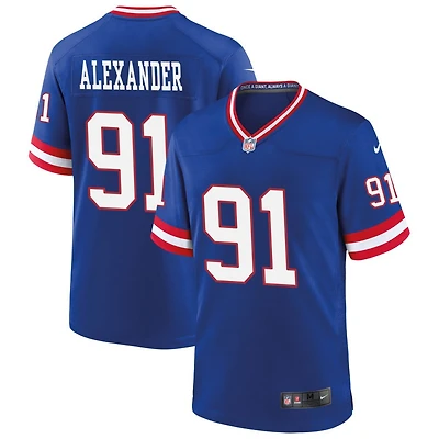 Darius Alexander Men's Nike Royal New York Giants Classic Custom Game Jersey