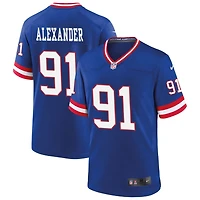 Darius Alexander Men's Nike Royal New York Giants Classic Custom Game Jersey