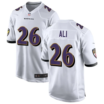 Rasheen Ali Men's Nike White Baltimore Ravens Custom Game Jersey