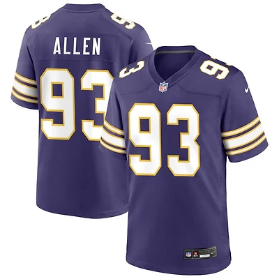 Jonathan Allen Men's Nike Purple Minnesota Vikings Classic Custom Game Jersey