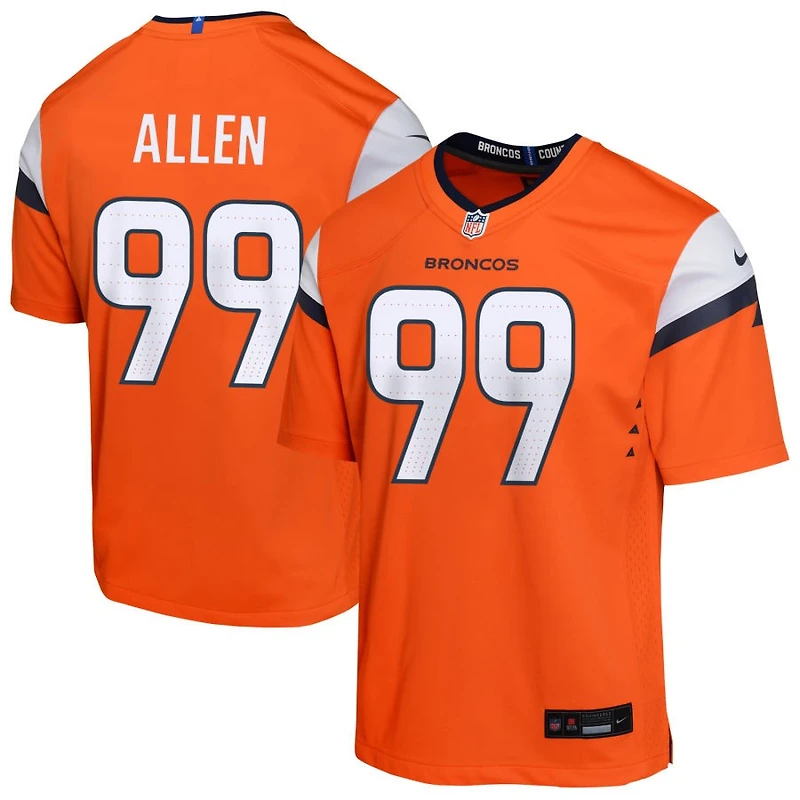 Zach Allen Youth Nike  Orange Denver Broncos Mile High Collection Custom Game Jersey