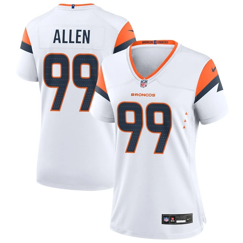 Zach Allen Women's Nike White Denver Broncos Mile High Collection Custom Game Jersey