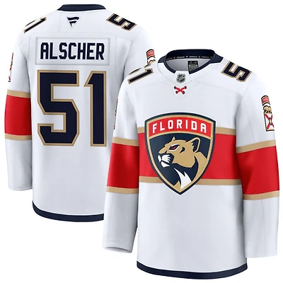 Marek Alscher Men's Fanatics White Florida Panthers Away Premium Custom Jersey