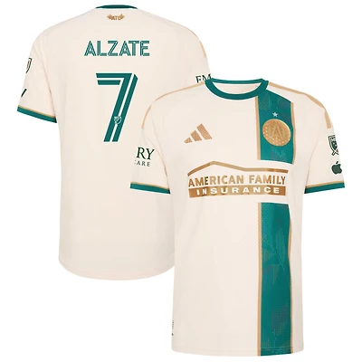 Steven Alzate Men's adidas Tan Atlanta United FC 2026 Spirit Of '96 On-Field Authentic Patch Custom Jersey