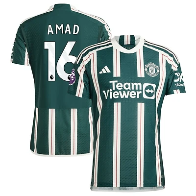 Amad Diallo Amad Men's adidas Green Manchester United 2023/24 Away Authentic Custom Jersey