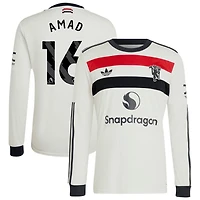 Amad Diallo Amad Men's adidas Originals  Cream Manchester United 2024/25 Third Custom Replica Long Sleeve Jersey