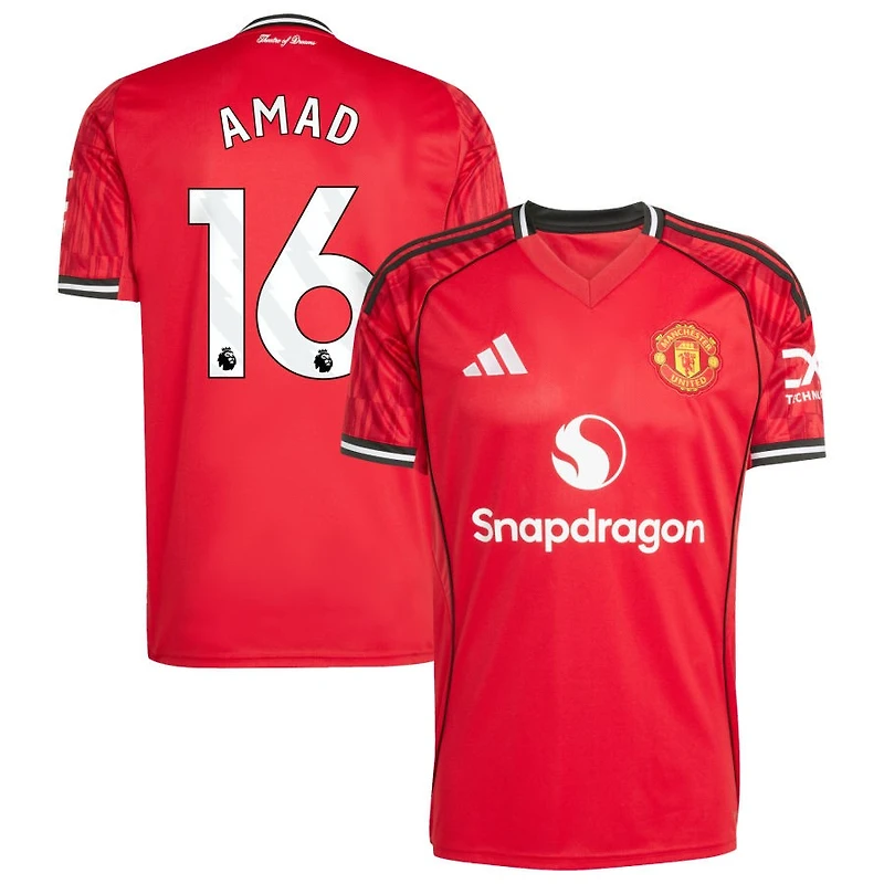 Amad Diallo Amad Men's adidas Red Manchester United Home 2025/26 Custom Replica Jersey